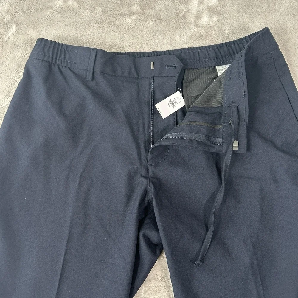New Banana Republic Tech Pants Mens 36x32 Navy Blue Athletic Fit Tapered NWT